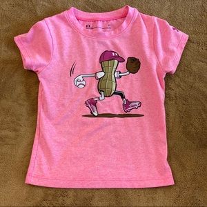 Toddler Girl 2T Under Armour baseball tee shirt